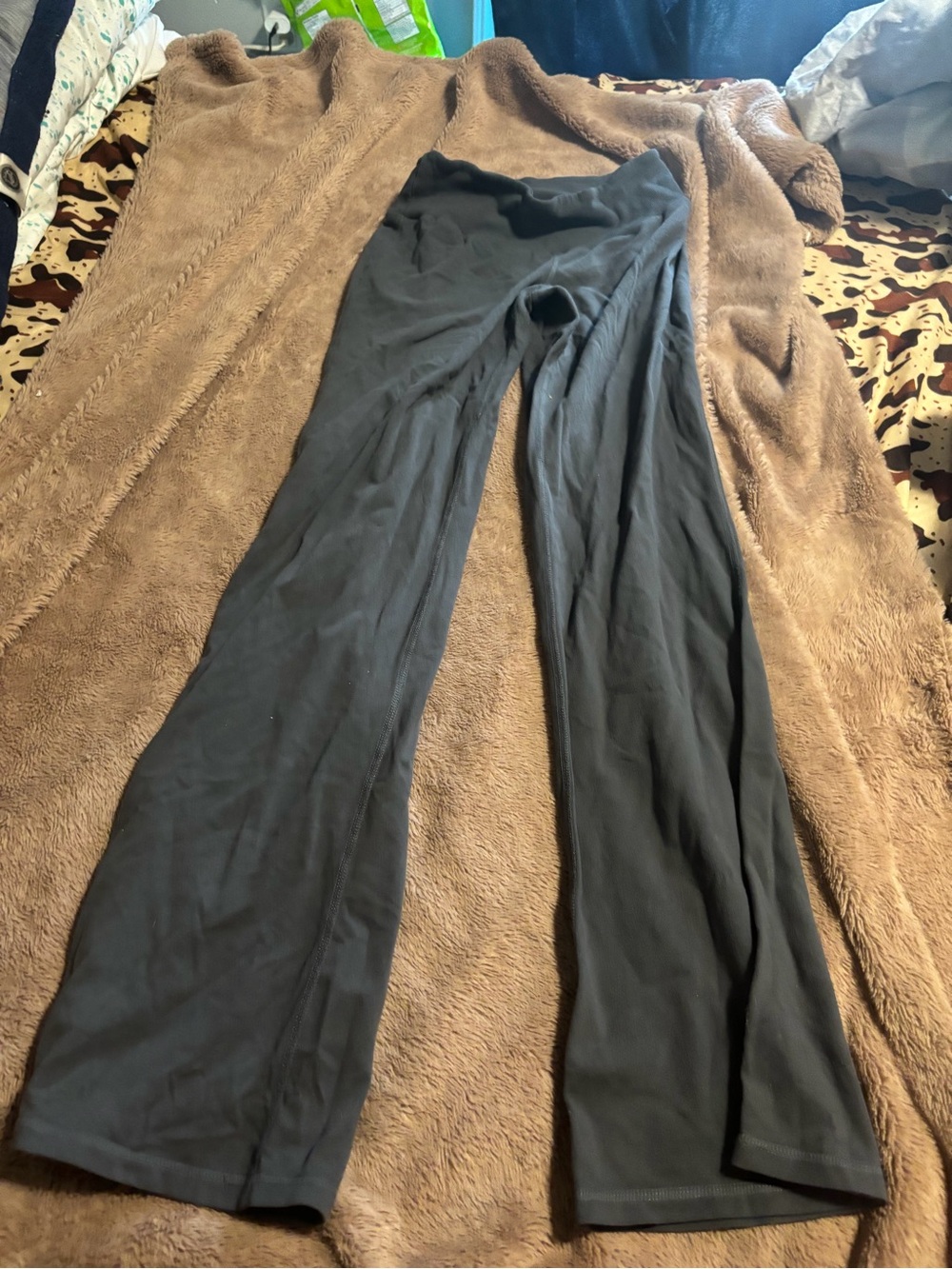 TNA Black Wide-Leg Leggings